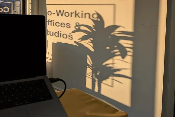 Light through the window of Liverpool Road Studios, taken by Abigail Sinclair