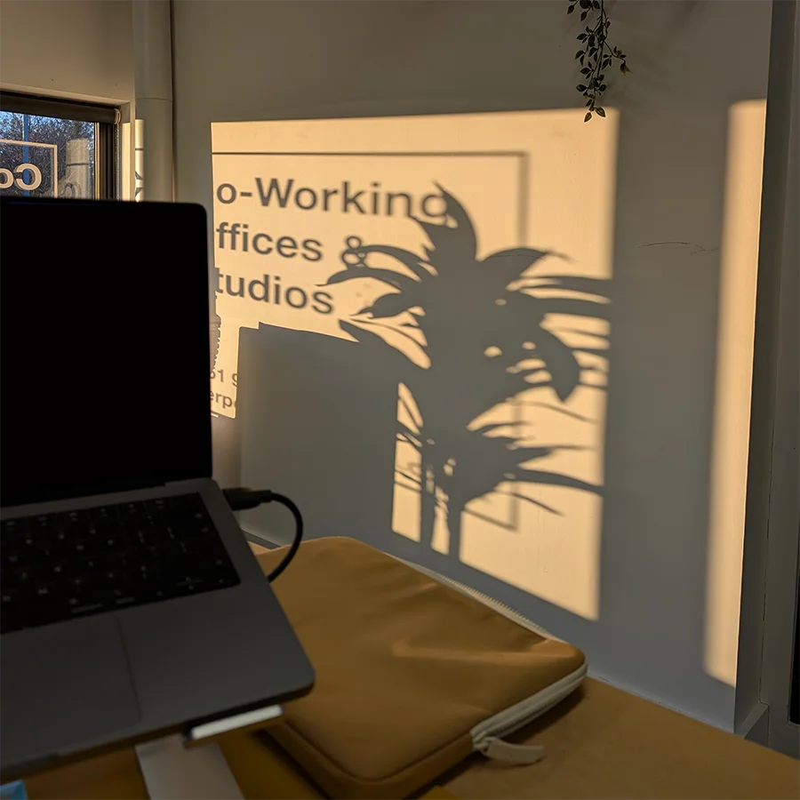 Light through the window of Liverpool Road Studios, taken by Abigail Sinclair